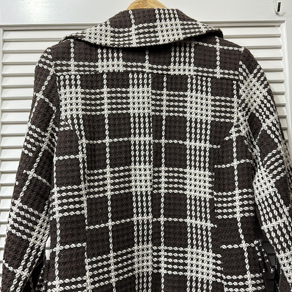 Ivory & Plaid Brown Peacoat - Picture 7 of 7